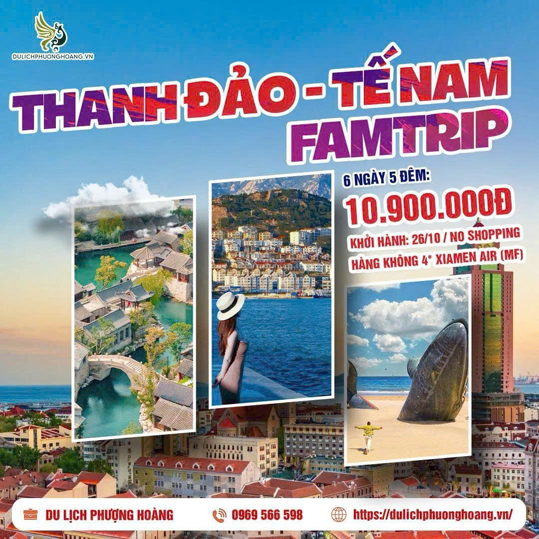 Tour Thanh Đảo Tế Nam Minh Thủy cổ trấn 6N5Đ